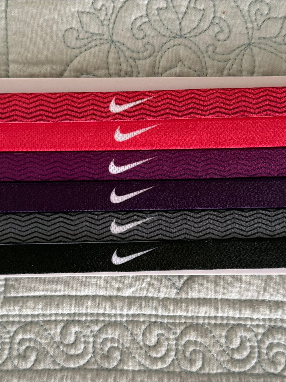 New! Nike Headbands 6 Pack — Pink, Purple, Gray, Black